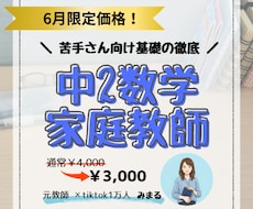 元教師が中2数学の基礎定着を優しくサポートします 数学が苦手な中学2年生へ。基礎から丁寧に復習しましょう！