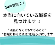 20の質問で！本当に向いている職業を見つけます イメージ1