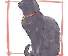 動物写真を水彩風に加工します ペットや好きな動物の淡く優しいイラストが欲しい方へ