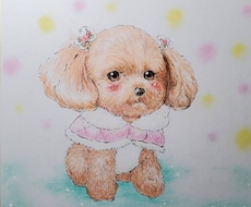 かわいいペット似顔絵お描きします かわいい！わんちゃん、ねこちゃん、似顔絵！
