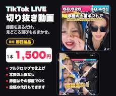 TikTokライブの切り抜き動画を即日で作ります イメージ1