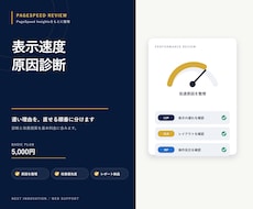 PageSpeedの低速原因を診断します 1サイトの遅い原因を調べ改善案を報告