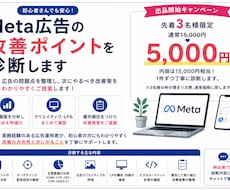 初心者歓迎！Meta広告の改善ポイントを診断します 広告内容を分析し、次にやるべき改善策をわかりやすくご提案
