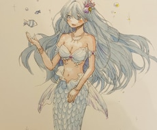 色紙にキャラクターを描きます イメージ1