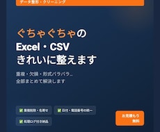 ぐちゃぐちゃのExcel・CSV、きれいに整えます イメージ1