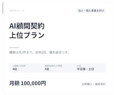 AI顧問契約（上位）で月2件構築します イメージ1