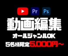 先着5件！動画編集をココナラ初出品価格で承ります イメージ1