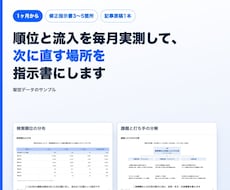 月次のSEO改善提案と修正指示書を作ります イメージ1