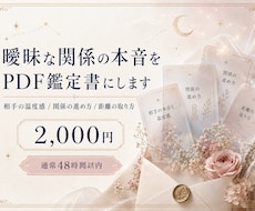 曖昧な関係の本音をPDF鑑定します イメージ1