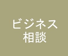 ビジネスに関する相談に乗ります イメージ1
