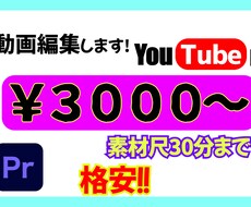 格安！！YouTube向け動画編集いたします イメージ1
