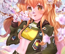 配信サムネ簡易背景ありの彩度の高いイラスト描きます 知名度上げ期間のため大幅にお値下げ中です！