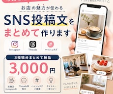 写真からお店のSNS投稿文を3本作ります イメージ1