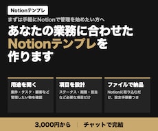 業務に合わせたNotionテンプレを作ります イメージ1