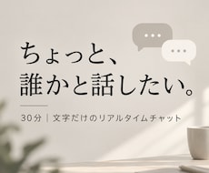 30分、文字だけでゆっくりお話しします イメージ1