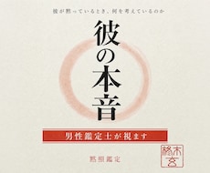 黙照鑑定で彼の本音と今の気持ちを視ます イメージ1
