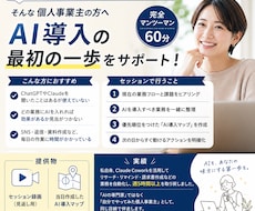 AI業務改革｜個人事業主の導入マップを作ります イメージ1
