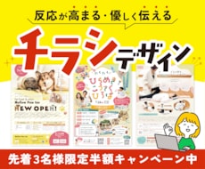 ３名様限定価格！｜集客につながるチラシを作成します 親しみやすさと印象設計で、行ってみたい！を引き出すデザイン