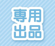 こちらは専用出品になります 事前に約束したご依頼者様の専用ページです。