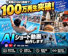 SNSで目を引くAIショート動画を制作します 100万再生超の制作実績｜素材不要・企画から対応