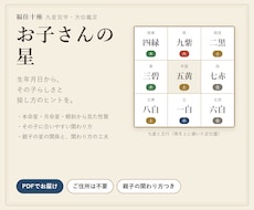 九星気学でお子さんの性質と接し方を鑑定します イメージ1