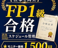 FP1級資格試験合格のコツを伝授・サポートします 【先着3名】FP1級試験合格のコツを伝授・伴走します