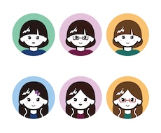 SNSで使える似顔絵アイコンを作成します イメージ1