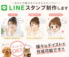 ペットもOK!!LINEスタンプ制作します 最低写真1枚からでOK!!幅広くご対応いたします。