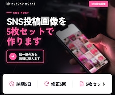 SNSの投稿画像を5枚セットで作成します イメージ1