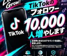 Tiktokのフォロワー10,000人増やします イメージ1