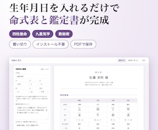 四柱推命の鑑定書を自動作成するツールを売ります イメージ1