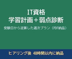 IT資格の学習計画と弱点診断を作成します イメージ1
