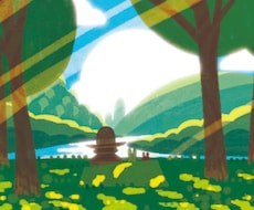 絵本の1ページのような一枚絵にします イメージ1