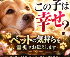ペットの気持ち｜あの子があなたに伝える真実を視ます 愛するペットの本当の気持ち・家族への想い・今望んでいること