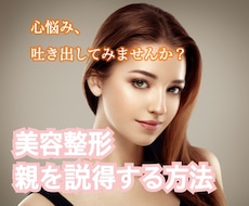 美容整形をしたい！両親を説得させる方法教えます イメージ1