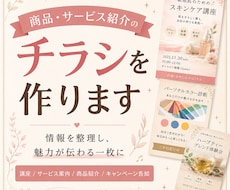 商品・サービス紹介チラシを作ります 情報を整理し、魅力が伝わる一枚に仕上げます