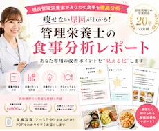 管理栄養士が分析する食事改善シート作成します あなたの食生活を分析し改善点を見える化