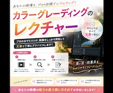 カラーグレーディングのレクチャーをします プロ目線で分かりやすくフィードバック