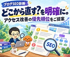 ブログのSEO診断とアクセス改善を提案します アクセスアップ教材付｜優先順位が分かる個別診断