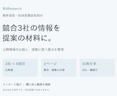 提案前の競合3社を出典付きで比較します イメージ1