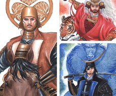 侍、戦国武将のイラスト描きます ややリアルタッチのアナログ手描きです。馬付きも可能です。
