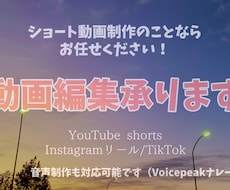 ショート動画編集2本まとめて本承ります イメージ1