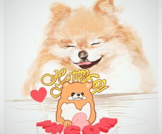 動物のシンプルなラインアート描きます ◎写真を元に簡単オーダーメイド◎