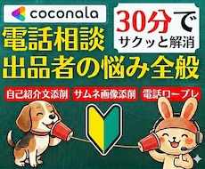 30分でココナラ電話相談の悩みを解決します イメージ1