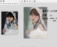 リアルなタッチで油絵風の似顔絵描きます イメージ1