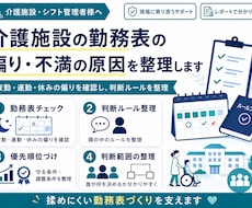 介護施設の勤務表の偏り・不満の原因を整理します 毎月しんどい勤務表作成を支えます