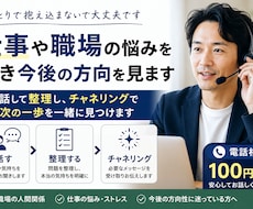 仕事や職場の悩みを聞き今後の方向を見ます イメージ1