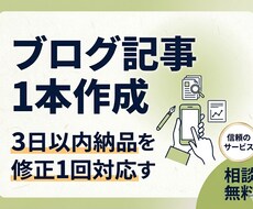 ブログ記事を1本わかりやすく作成します