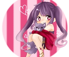かっこ可愛いミニキャラアイコン描きます 早い！安い！！満足！！！なSNSで使えるアイコン描きます