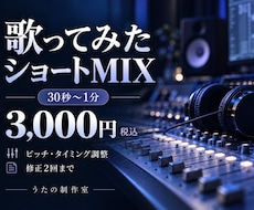 歌ってみたのショートMIXを制作します イメージ1
